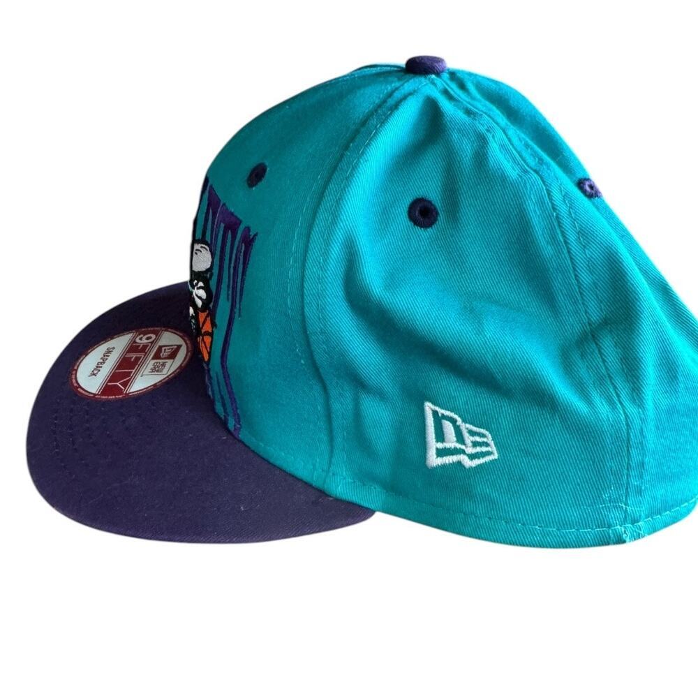 Charlotte Hornets Hat Cap Snap Back New Era Hardwood Classic 9Fifty Purple Teal - Picture 3 of 9